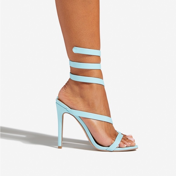 🆕SIZE 10 LIGHT BLUE STRAPPY STILETTO SANDAL - Picture 4 of 8